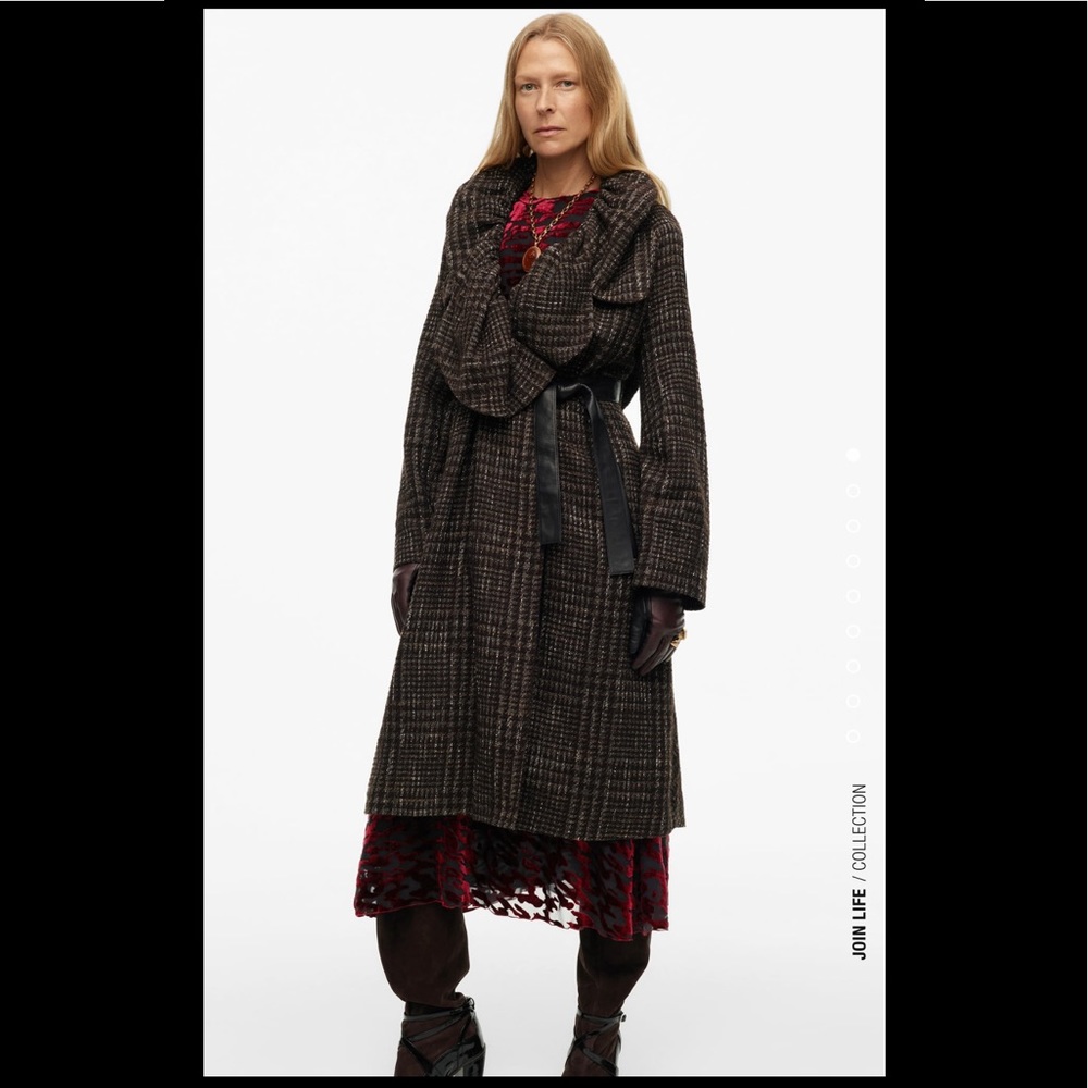 Women Zara Balloon Collar Coat Limited Edition Size M-L